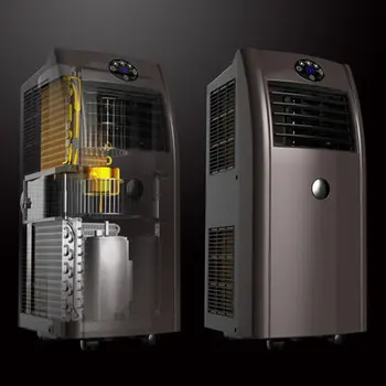 AC220-240V 990W VÝKON chladenie/kúrenie, prenosné klimatizačné zariadenie,AC220-240V, 50-60Hz, 1HP nemenné, rýchlosť, veľkosť 320*730*360 mm