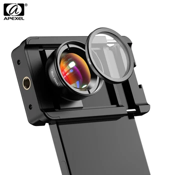 APEXEL Nové Upgrated 100 mm makroobjektív Mobilný Telefón Objektív HD 4K MacroLens S CPL Filter Multifunkčný Telefón Klip Pre Smartphone