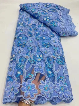 Africké Nigérijský Elegantný 3D Vyšívané Čipky Textílie 2023 francúzskej Čipky a Tylu Textílie S Kamene Pre Svadobné Party