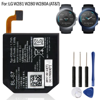 Agaring Originálne Náhradné Sledovať Batériu BL-S7 Pre LG Hodinky Šport W281 W280 W280A AT&T Smartwatch Nabíjateľná Batéria 430mAh