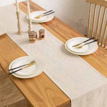 Americký Jednoduché Pastoračnej Štýl Vrecoviny Stôl Runner Čistý Juty protiprachová Obrus Svadobné Dekoratívne obrus Banquet