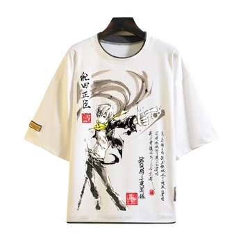 Anime Durarara T Shirt Atrament umývanie maľovanie na Tričká muži ženy Krátky Rukáv T Shirt polyester Krátky Rukáv Topy Čaj