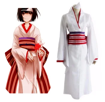 Anime Noragami Cosplay Kostýmy Nora Kimono Celý Set ( Oblečenie + Bowknot + Opasok + Pokrývku Hlavy + Rukavice), Halloween Kostým