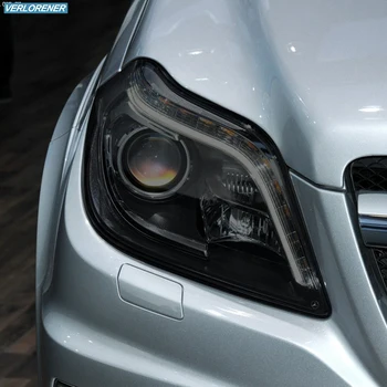 Auto Svetlometu Ochranný Film Údené Čierny Odtieň Zábal Vinyl Transparentné TPU Nálepky Na Mercedes Benz Triedy GL X166 roky 2013-2015