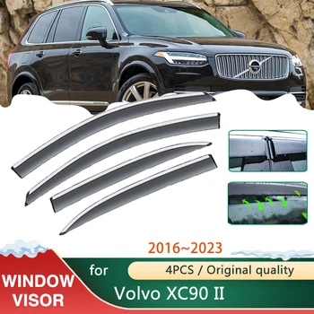 Auto Windows Clony proti oslneniu na Volvo XC90 90 2 II 2016~2023 Príslušenstvo 2020 2021 Markízy, Slnko, Dážď, Dym Odtiene Stráže Deflektor Windshie