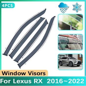 Auto Windows Dvere Clonu Pre Lexus RX 450H 200T AL20 2016~2021 2022 Dážď, Dym, Slnko, Vietor Stráže Kryt Deflektor Nálepky Príslušenstvo