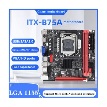 B75A (B75) Doska+I3 2120 CPU+4G DDR3 1600Mhz pamäť RAM+Termálnej pasty+SATA Kábel+Ozvučnice LGA1155 2XDDR3 Slot USB3.0 SATA3