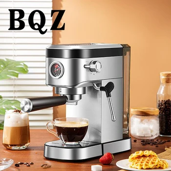BQZ, Dotykový Semi-automatický kávovar Stroj S Teplejšie Pohár Mlieka, Peny Funkciu, 1,5 L nádoba na Vodu pre Espresso Mocha Latte