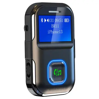 BR11 bluetooth-kompatibilné MP3 Prehrávač handsfree, Veľký Displej Hovory 3,5 mm Audio Prijímač, Adaptér, Prenosné Prehrávače Hudby