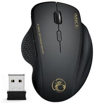 Bezdrôtová Myš Ergonómia Počítačovej Myši 2.4 G Wireless Mouse Business Office Darček Inteligentné 6-Key Hry Myš