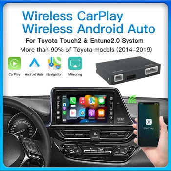 Bezdrôtové Apple Carplay Android Auto Pre TOYOTA Touch2 Entune2.0 Systémové Riešenie pre TOYOTA Univerzálny Model Auta Video