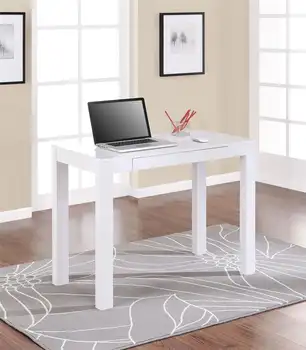 Biela Počítač, Stôl so Zásuvkou: Elegantný a Funkčný Glyndon Zber