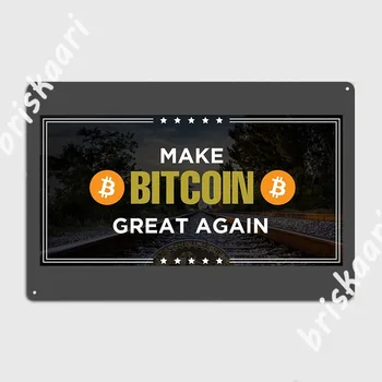 Bitcoin Kovové Prihlásiť Plakety Stenu Vintage Pub Tin Podpísať Plagát