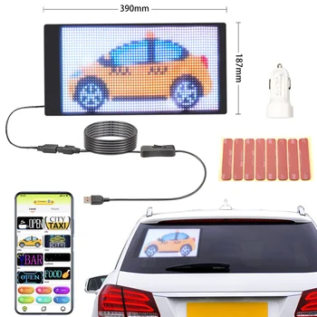Bluetooth Flexibilné LED RGB Displej LED Značky DIY Text Vzor Animácie Obrovský Jasné LED Prihlásiť na Auto Shop Dieťa Hračky