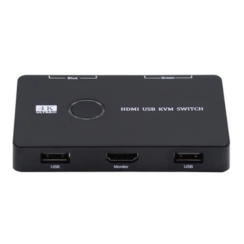 Chenyang KVM USB 2.0 & HDMI 4K Spínač Voliča Dual Ks Zdieľanie Monitor HDTV USB Port, Klávesnica, Myš, Skener, Tlačiareň