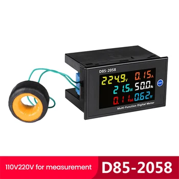 D85-2058 AC40-300V Digitálny Voltmeter Ammeter Multi-function jednofázový STRIEDAVÝ Frekvencia zdroja Elektrickej Energie účinník Monitor
