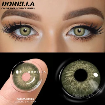 D'ORELLA 1Pair Farebné Kontaktné Šošovky pre Oči Prirodzený Vzhľad Hnedé Šošovky Šedé Šošovky, Modré Očné Šošovky Ročné Použiť Oko Krásne Žiaka