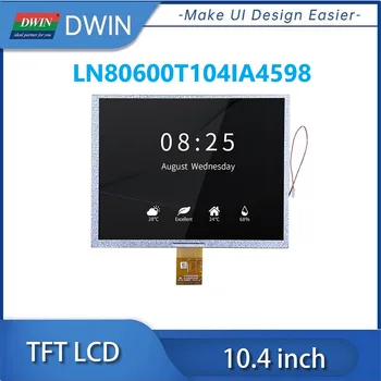 DWIN 10.4 Palcov 800 x 600 450nit RGB 60PIN HX8677/HX8264 Ovládač IC TN TFT LCD Displej S Odolným Dotykovým LN80600T104IA4598