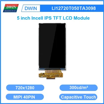 DWIN 5 Palcový Incell IPS TFT LCD Displej 720x1280 300 Svetlé MIPI 40PIN Kapacitný Dotykový LI12720T050TA3098