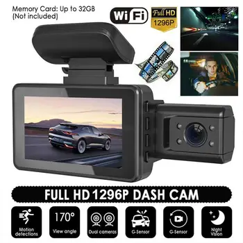 Dashcam Dual Camera HD 1080P vo Vnútri Predné Zadný Fotoaparát Disku Rekordér Auta DVR Auto 170 Stupňov Široký Uhol Nočné Videnie Kamery