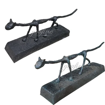 De Gato escultura de bronce de 27,55 pulgadas, estatua de bronce de gato inspirada sk Albert giametti, eior, decoraCD