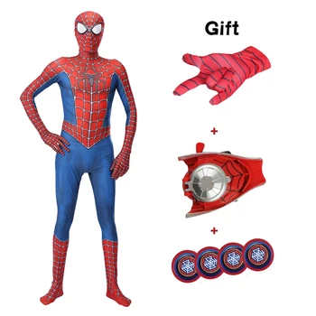 Deti Ďaleko Od Domova Cosplay Kostým Železa Spider Kombinézu Pripojené Maska Spandex Oblek pre Deti Mužov