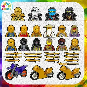 Detská hračka stavebné bloky phantom údaje s krídlami golden dragon motocyklov motocykle a zbraň modely veľkoobchod