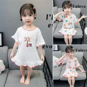 Dievčenské 2023 Pyžamo Letné Dievčenské detské Pyžamo Princezná Domáce Oblečenie Baby Klimatizácia Oblečenie Batoľa Dievča Nightgown