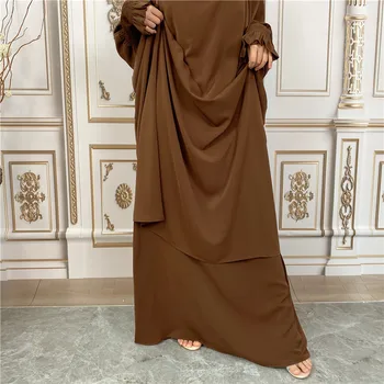 Dlhý Rukáv Abaya Dubaj Turecko Moslimskou Hidžáb Šaty Elegantné Afriky Šaty pre Ženy Kaftan Šifón Maxi Šaty Islam Oblečenie
