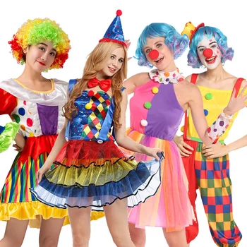 Dospelých, Cirkus Klaun, Smiešny Naughty Klobúk Parochňu Maska Topánky Kostým Výkonu, Príslušenstvo, Karneval, Vianočné Party