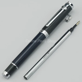 Duke Metal Dark Blue & Silver Carbon Fiber Roller guličkové Pero, Profesionálne Písanie Perom DRP021