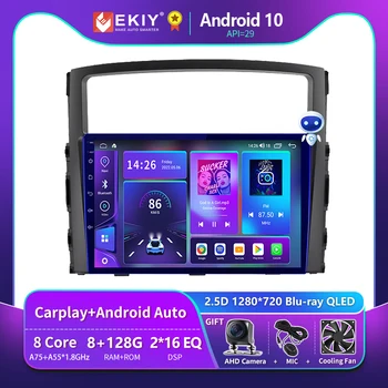 EKIY T900 Android autorádia CarPlay Stereo Na Mitsubishi Pajero 4 V80 V90 2006 - 2014 Multimediálny Prehrávač, GPS Navigáciu 2 DIN BT