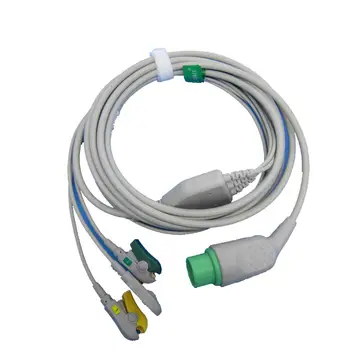 ES-225 Jeden kus EKG Pacienta Kábel IEC S 3leads 5leads Prichytenie klip Pre EKG Monitor Electrocardiograph