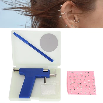 Ear Piercing Zbraň Set Professional Body Piercing Nástroj Nastaviť Bezpečnosť Ucho, Nos, Pupok Ongue Piercing Zbraň Stroj Safty Sterilné Priebojník