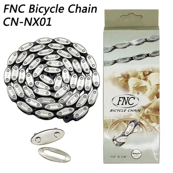FNC NX01 Jednej Rýchlosti Koleso Reťaz 98Links Bicykle Olivový Reťazca s Magic Tlačidlo Fixed Gear Horskej Ceste, Cyklistické Reťazca