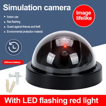 Falošné Dome Kamera Červené Blikajúce LED Svetlo Figuríny CCTV Kamerové Home Office Dohľadu Bezpečnostný Systém