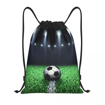 Futbalový Štadión Vzor Šnúrkou Batoh Športové tašky pre Ženy, Mužov Futbalový Loptu Palyer Nakupovanie Sackpack
