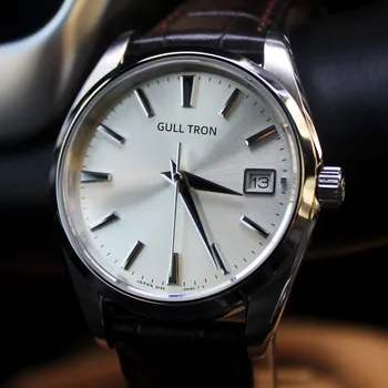 GS quartz SBG009P business retro pánske hodinky kole päť-obojstranný ukazovateľ leštenie