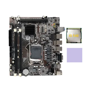 H55 Doske LGA1156 Podporuje I3 530 I5 760 Série CPU DDR3 Pamäte základnej Doske Počítača+I3 540 CPU+Tepelná Pad