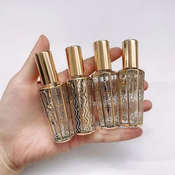 HEALLOR 15ml Mini Parfum Fľašu Zlato, Striebro Naplniteľné Sprej Fľaše Prázdne Kozmetické Kontajnerov Cestovné Rozprašovač Fľašu