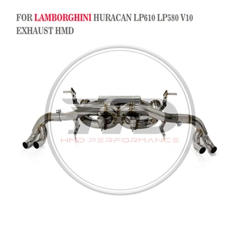 HMD Nerezový Výfukový Systém, Výkon Catback pre Lamborghini Huracan LP580 LP610 Ventil Šál