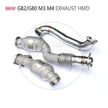 HMD Výfukových Montáž Vysoký Prietok Výkon Downpipe pre BMW M3 M4 Competitio G80 G82 S58 Motor 3.0 T Auto Príslušenstvo