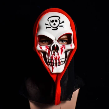 Halloween Krvácanie Lebky Maska Cosplay Horor Krvavé Kostra Vrah Demon Plastové Helma Hrôzy Strany Kostým, Rekvizity Dodávky