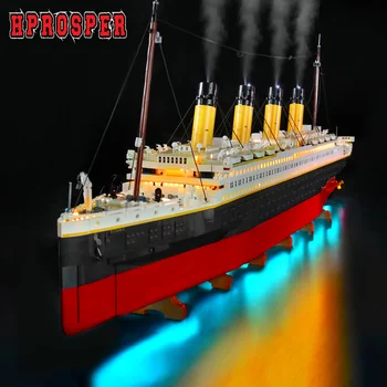 Hprosper LED Svetlá Pre 10294 Titanic Veľké Výletné Lode Lode Steamship Osvetlenie Hračka Darček S Rozprašovačom Modul (Obsahovať Iba na Čítanie)