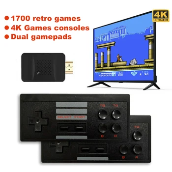Hra Stick Retro Postavený v roku 1700 Classic NES Hry, Podpora HDMI Výstup s duel bezdrôtový ovládač Retro Hry Konzoly
