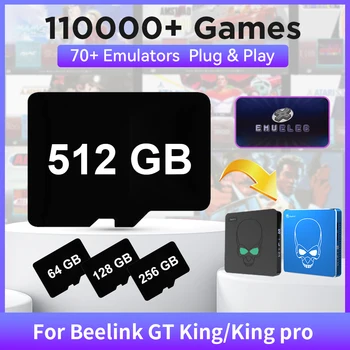 Hra TF Karta podporuje pre Beelink GT King/Kráľ Pro Herné Konzoly S922X TV Box 110000+ Hry a 70+ Emulátory pre PSP/PS1/NDS/N64/DC