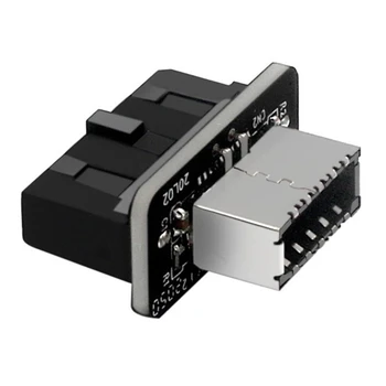 Interné USB Predný Panel Adaptér Typu E-Female Konektor a 19-Pin Male Hlavičky