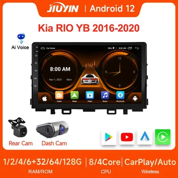 JIUYIN 2 Din 9-Palcový Android 12.0 Auto Stereo Rádio AI Carplay Centrálny Multimediálny Prehrávač GPS Autoradio Pre Kia RIO YB 2016-2020