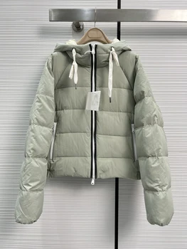 Jesenné a zimné nové predné reťazca dizajn krátke bavlna-vatovaný kabát, kabát voľné verzia nie pick hornej časti tela, super tenký