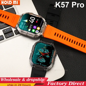 K57 Pro Smart Hodinky Mužov 1.96 IPS 400mAh Srdcového tepu Kyslíka v Krvi, Vodotesný IP68 Vonkajšie Časovač Počasie Šport Smartwatch